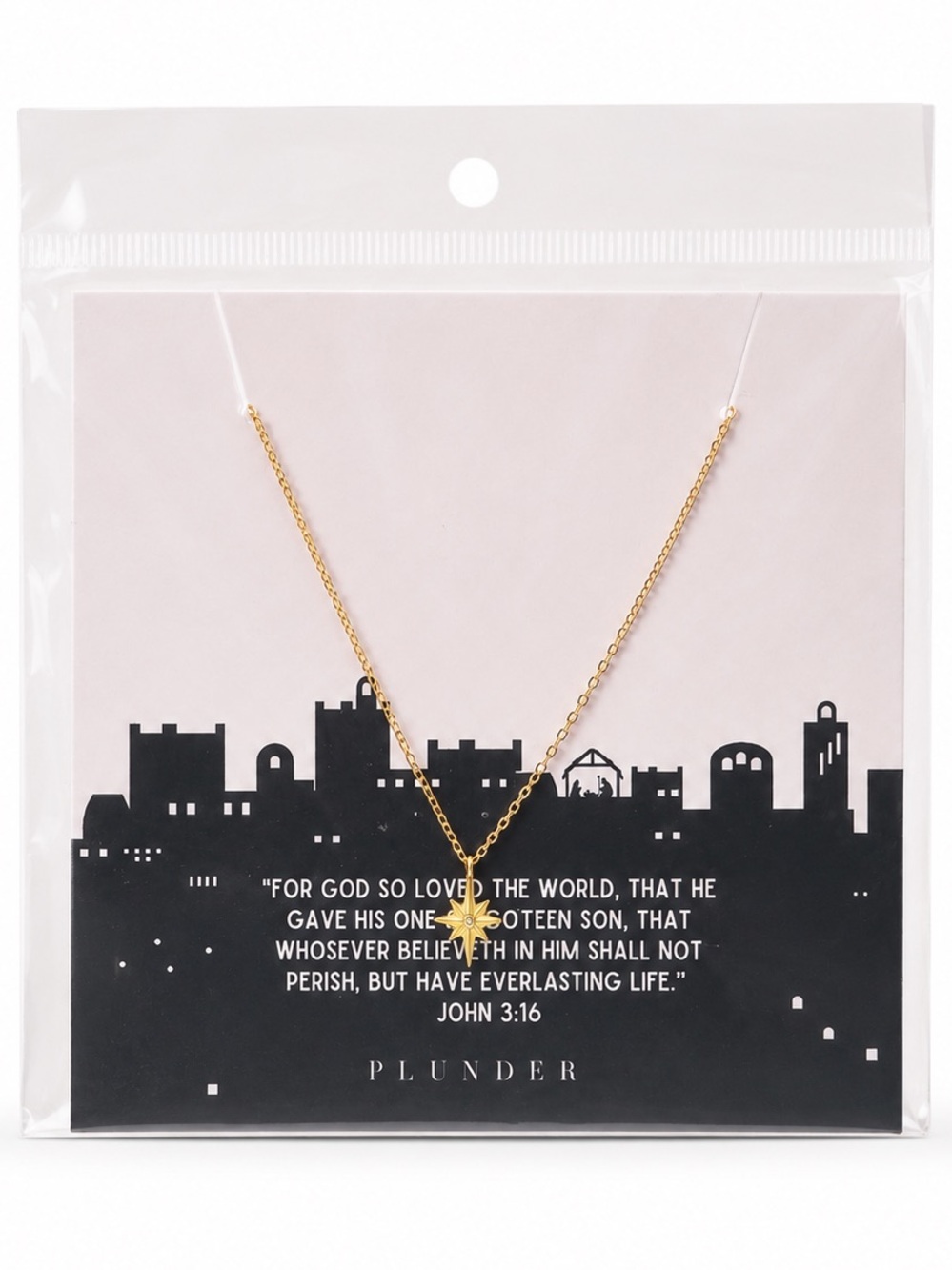 Bethlehem Star Necklace Rare Limited Design John 3:16| NEW Plunder Private Label